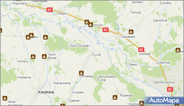 mapa Turna, Turna na mapie Targeo