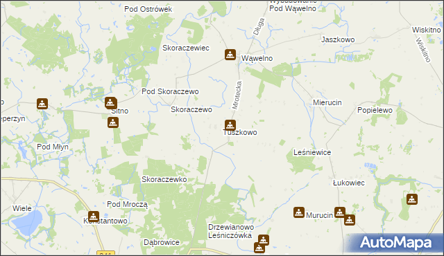 mapa Tuszkowo, Tuszkowo na mapie Targeo
