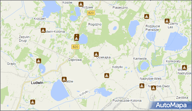 mapa Uciekajka, Uciekajka na mapie Targeo