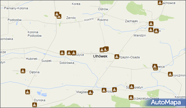 mapa Ulhówek, Ulhówek na mapie Targeo