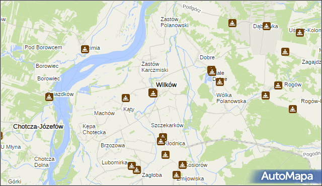 mapa Urządków, Urządków na mapie Targeo