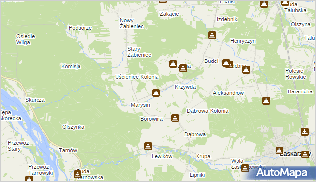 mapa Uścieniec, Uścieniec na mapie Targeo