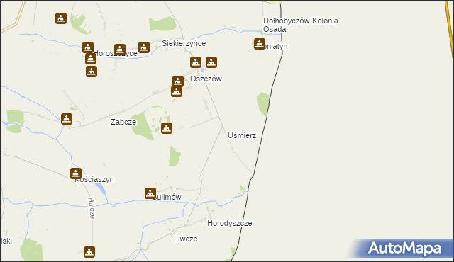 mapa Uśmierz, Uśmierz na mapie Targeo