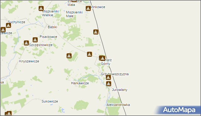 mapa Usnarz Górny, Usnarz Górny na mapie Targeo