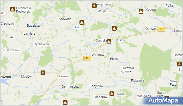 mapa Wandów, Wandów na mapie Targeo