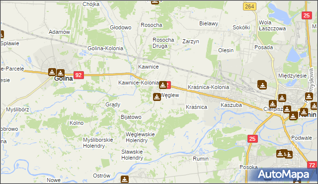 mapa Węglew, Węglew na mapie Targeo
