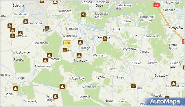 mapa Węgrzyn, Węgrzyn na mapie Targeo