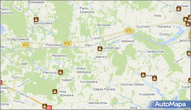mapa Werdun, Werdun na mapie Targeo