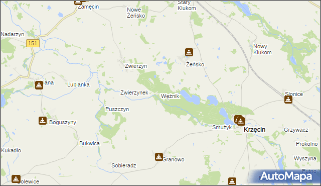 mapa Wężnik, Wężnik na mapie Targeo