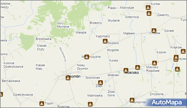 mapa Wichernik, Wichernik na mapie Targeo