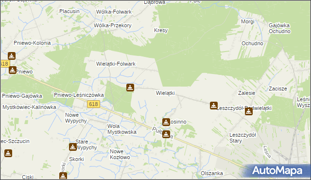 mapa Wielątki, Wielątki na mapie Targeo