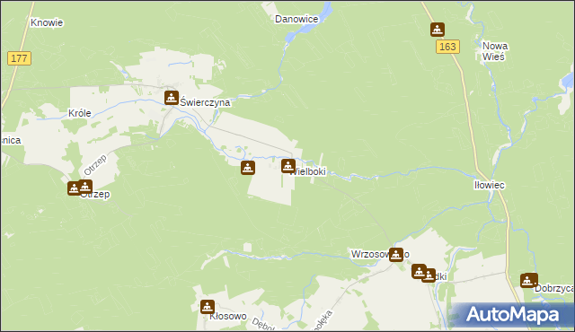 mapa Wielboki, Wielboki na mapie Targeo