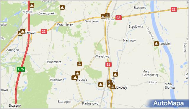 mapa Wielgłowy, Wielgłowy na mapie Targeo