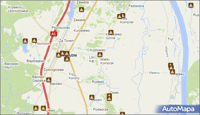 mapa Wielki Komorsk, Wielki Komorsk na mapie Targeo