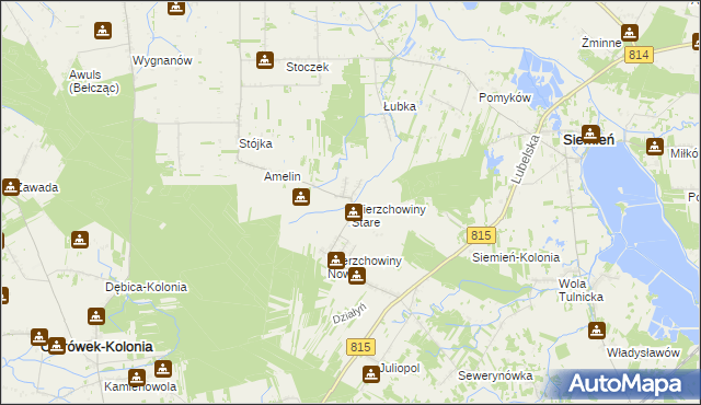 mapa Wierzchowiny Stare, Wierzchowiny Stare na mapie Targeo