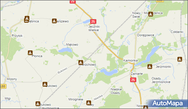 mapa Wierzchowo-Dworzec, Wierzchowo-Dworzec na mapie Targeo