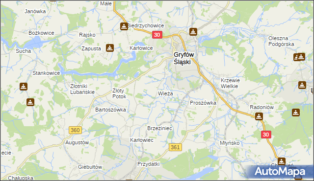 mapa Wieża, Wieża na mapie Targeo