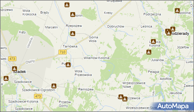 mapa Wilamów-Parcela, Wilamów-Parcela na mapie Targeo