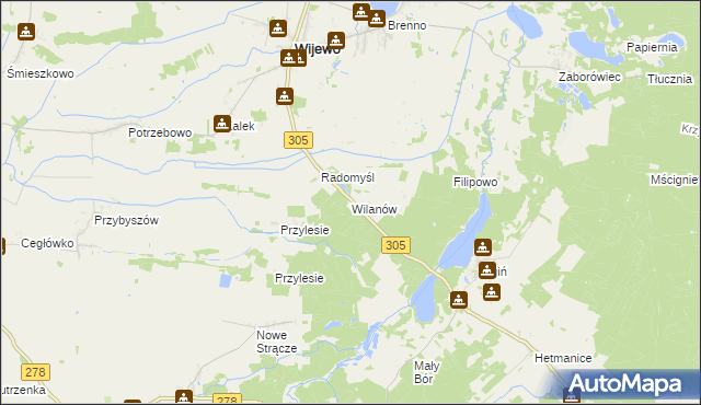 mapa Wilanów gmina Wijewo, Wilanów gmina Wijewo na mapie Targeo