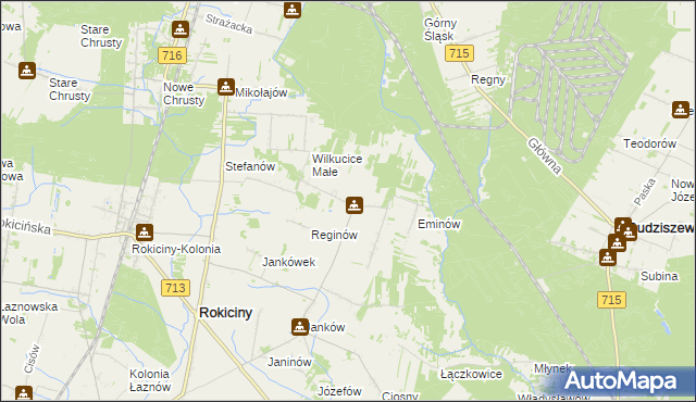 mapa Wilkucice Duże, Wilkucice Duże na mapie Targeo