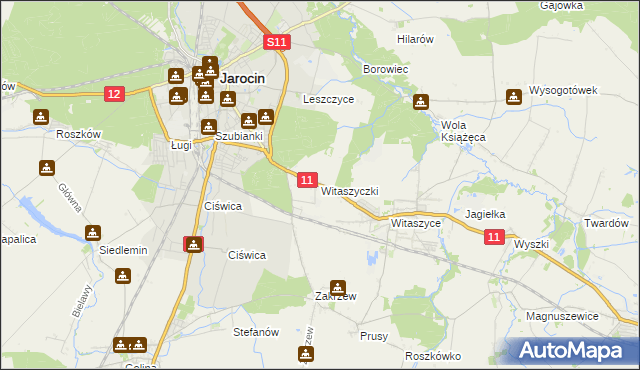 mapa Witaszyczki, Witaszyczki na mapie Targeo