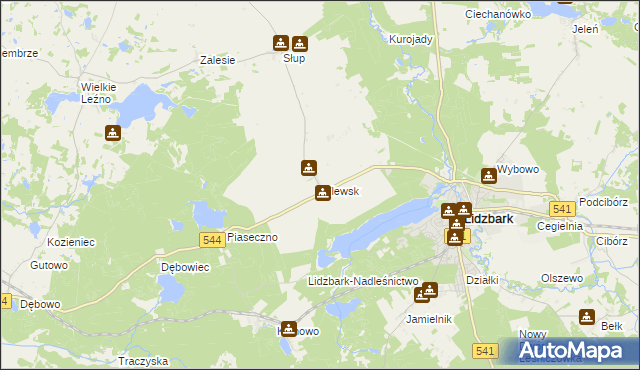 mapa Wlewsk, Wlewsk na mapie Targeo