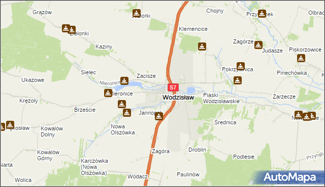mapa Wodzisław, Wodzisław na mapie Targeo