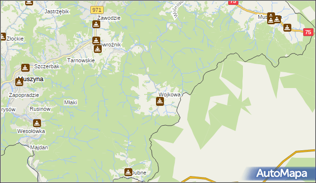 mapa Wojkowa, Wojkowa na mapie Targeo