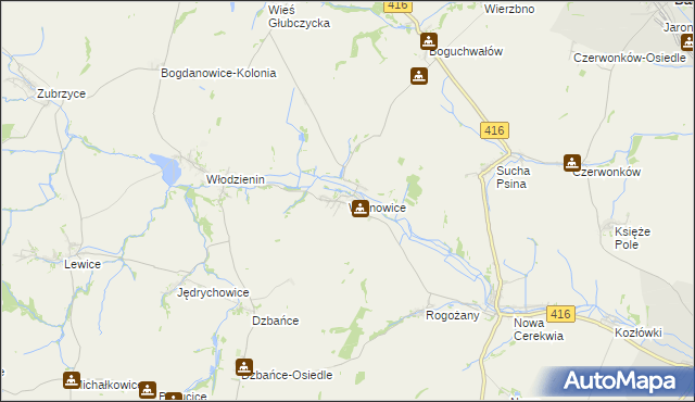 mapa Wojnowice gmina Kietrz, Wojnowice gmina Kietrz na mapie Targeo