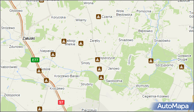 mapa Wojszczyce, Wojszczyce na mapie Targeo