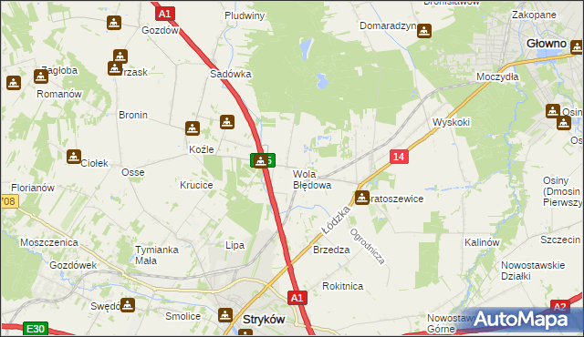 mapa Wola Błędowa, Wola Błędowa na mapie Targeo