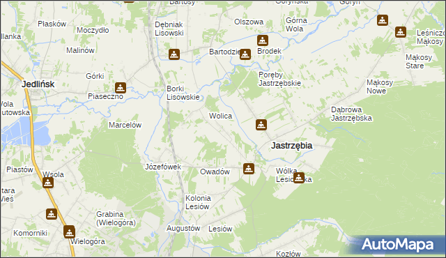 mapa Wola Owadowska, Wola Owadowska na mapie Targeo
