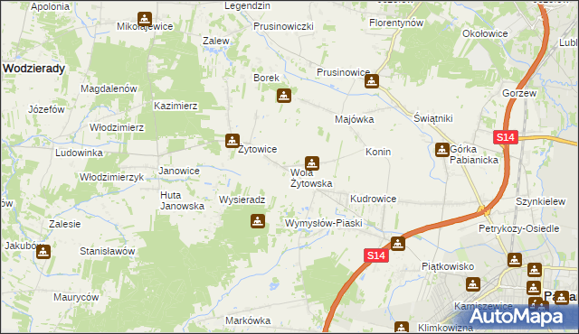 mapa Wola Żytowska, Wola Żytowska na mapie Targeo