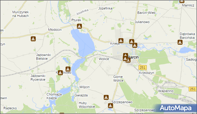 mapa Wolice, Wolice na mapie Targeo