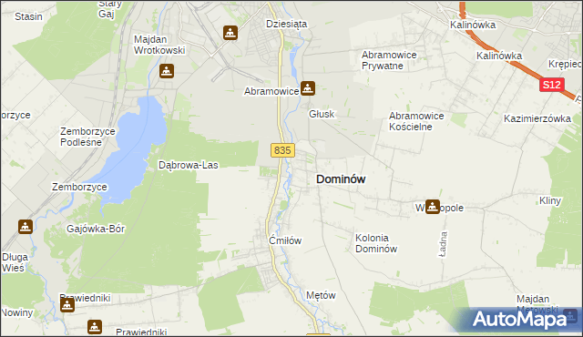 mapa Wólka Abramowicka, Wólka Abramowicka na mapie Targeo