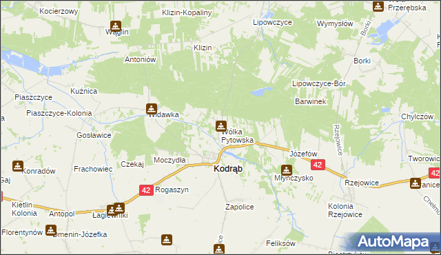mapa Wólka Pytowska, Wólka Pytowska na mapie Targeo