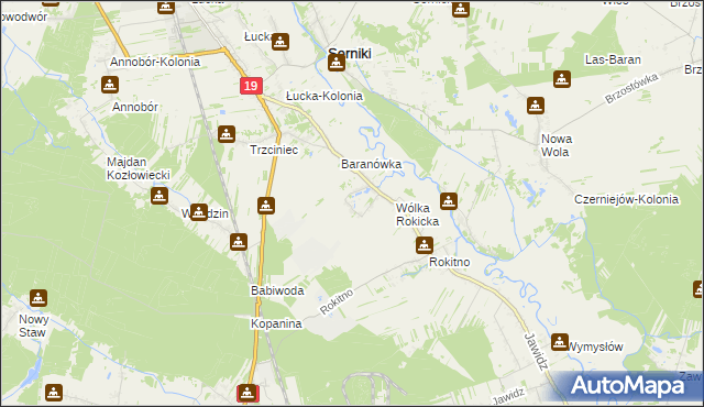 mapa Wólka Rokicka-Kolonia, Wólka Rokicka-Kolonia na mapie Targeo