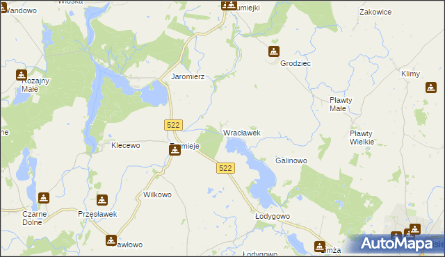 mapa Wracławek, Wracławek na mapie Targeo
