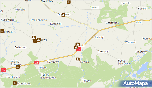 mapa Wrocki, Wrocki na mapie Targeo
