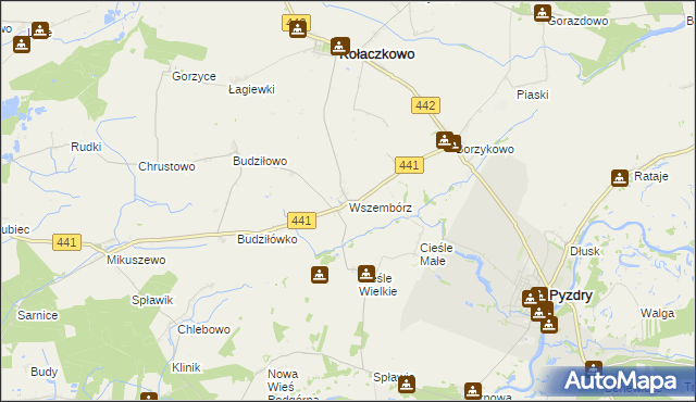 mapa Wszembórz, Wszembórz na mapie Targeo
