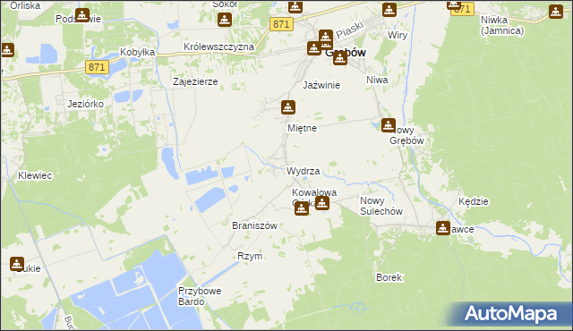mapa Wydrza, Wydrza na mapie Targeo