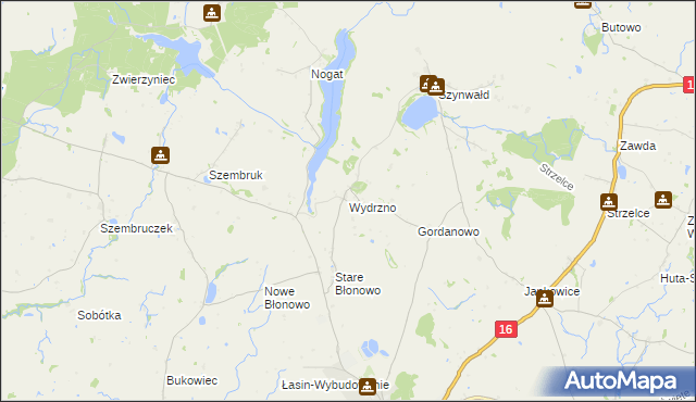 mapa Wydrzno, Wydrzno na mapie Targeo
