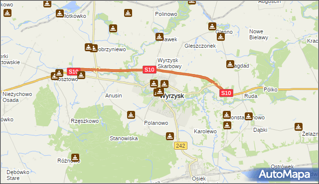 mapa Wyrzysk, Wyrzysk na mapie Targeo
