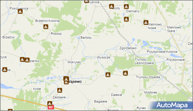 mapa Wysocze, Wysocze na mapie Targeo