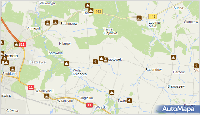 mapa Wysogotówek, Wysogotówek na mapie Targeo