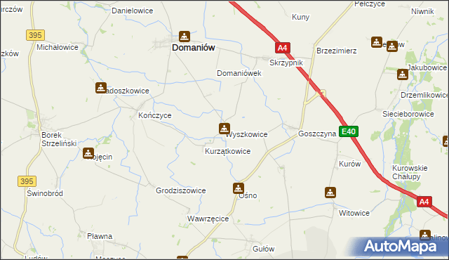 mapa Wyszkowice, Wyszkowice na mapie Targeo