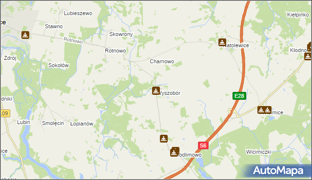 mapa Wyszobór, Wyszobór na mapie Targeo