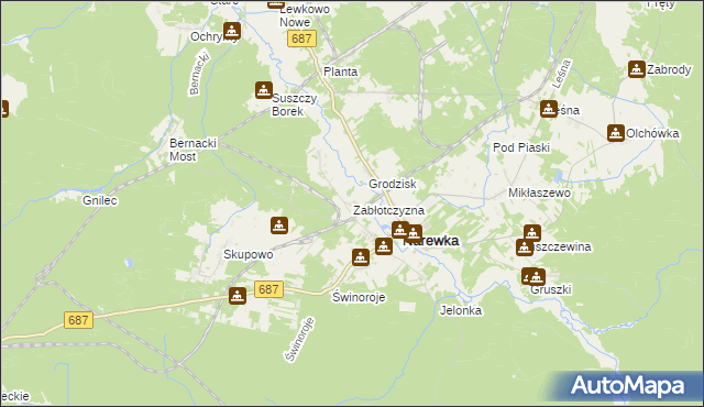 mapa Zabłotczyzna, Zabłotczyzna na mapie Targeo