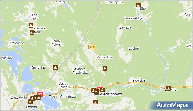 mapa Zachodzko, Zachodzko na mapie Targeo