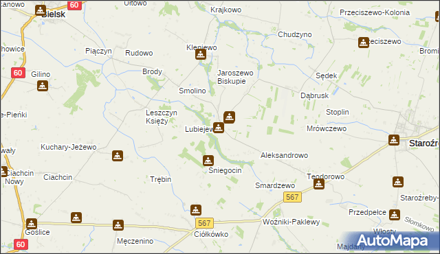 mapa Zagroba, Zagroba na mapie Targeo